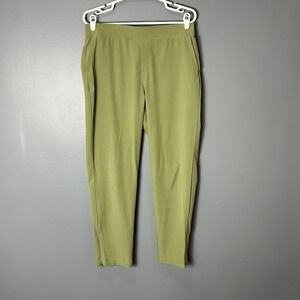 Tommy Bahama Golf Womens Pants L Olive Green Stretch Tapered Ankle Zip